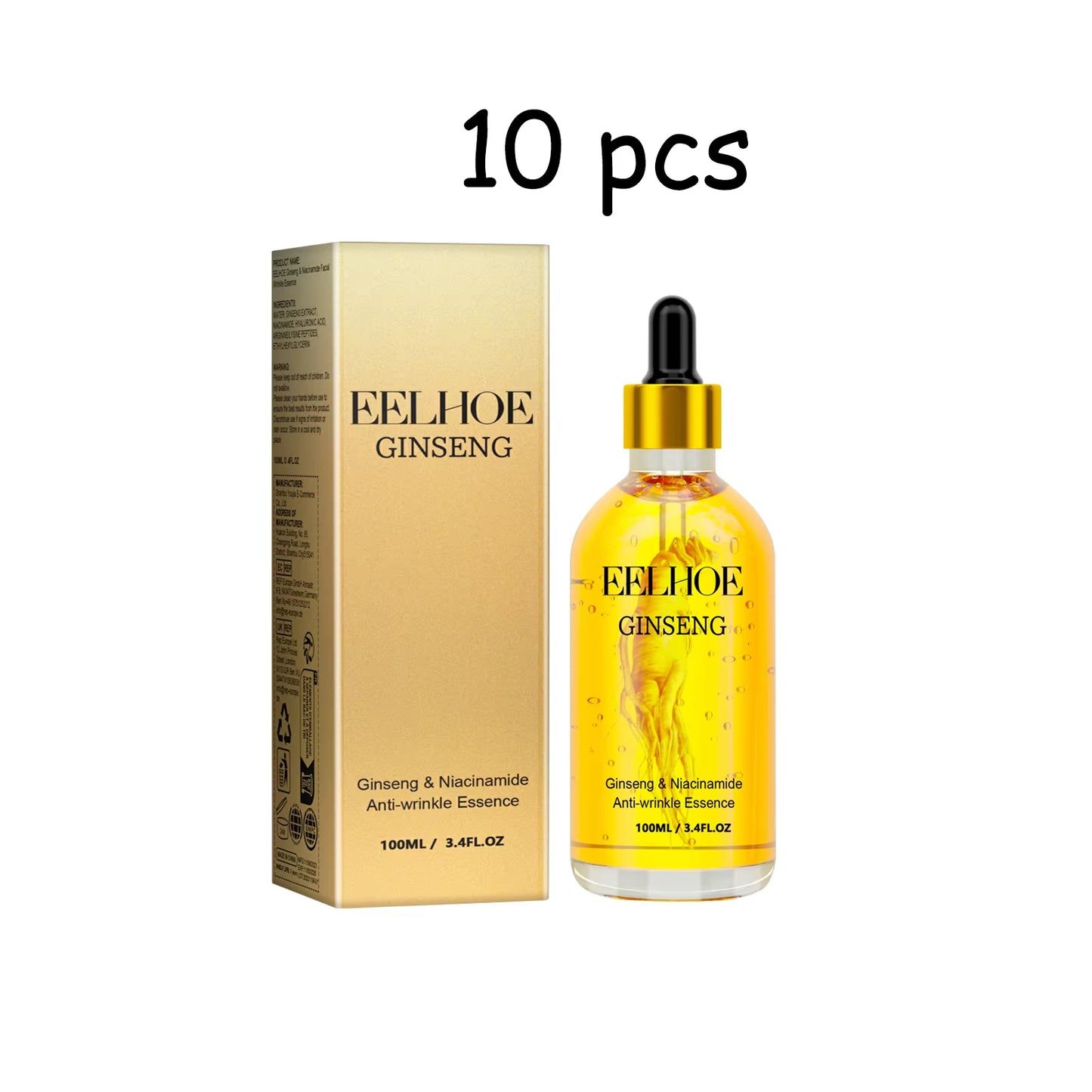 Ginseng Face Serum Prevent Aging Moisturizing Remove Wrinkles Nourishing Non-Sticky Enhance Skin Elasticity Face Serum