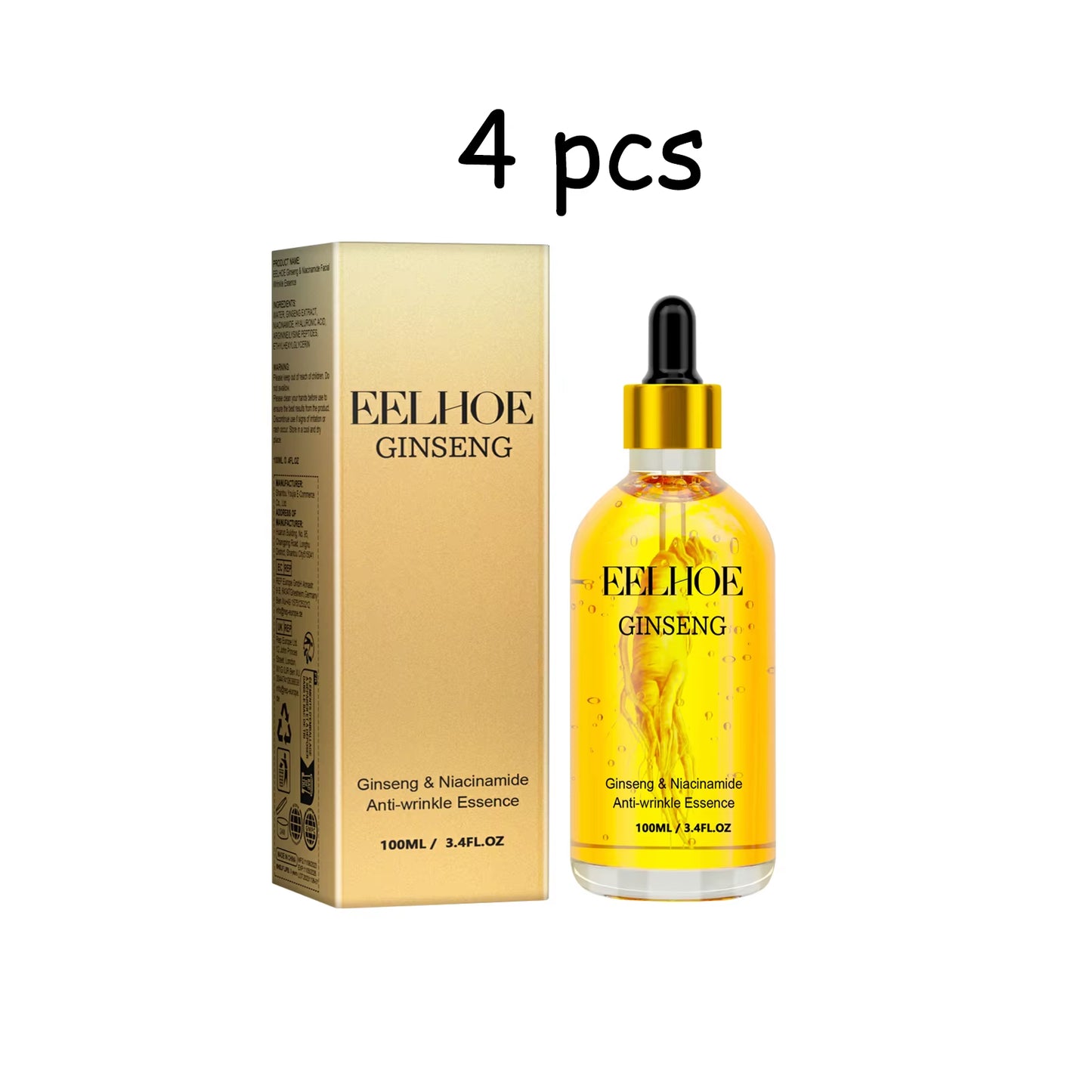 Ginseng Face Serum Prevent Aging Moisturizing Remove Wrinkles Nourishing Non-Sticky Enhance Skin Elasticity Face Serum