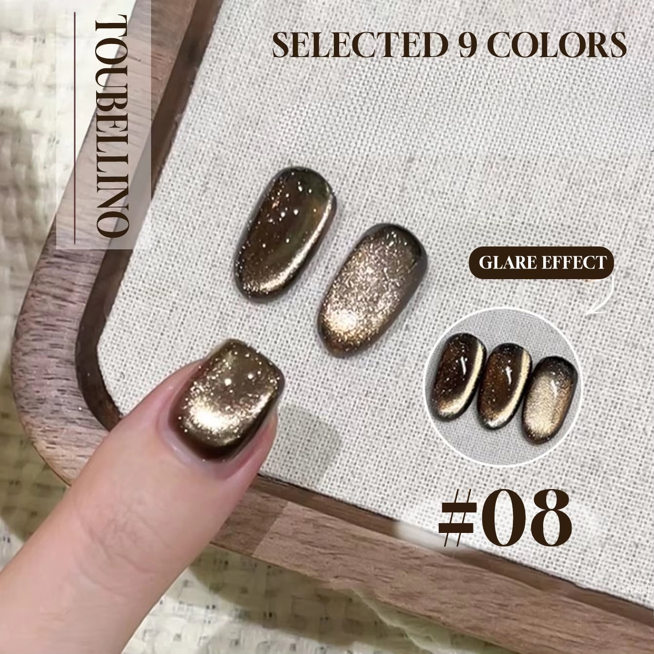 MIANEL 12ML 1-12PCS Flower-Like Satin Cat Eye Gel Nail Polish, Popular Whitening Nail Polish, Suitable for Nails and Toe Nail