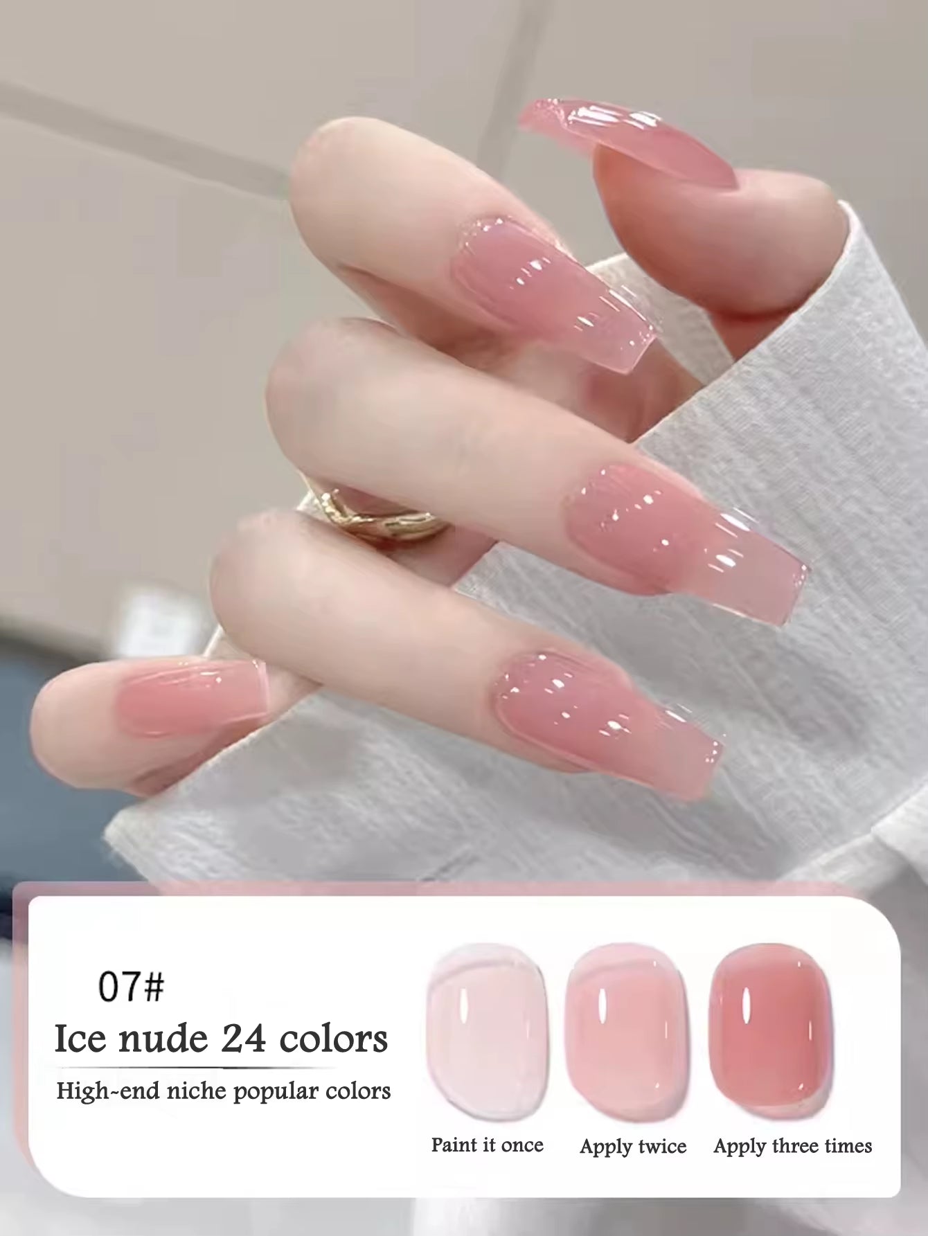 1-30Pcs ZH Spring Summer Popular Jelly Jade Ice Transparent Nude Pink UV Gel Nail Polish All-Match Kit Nail Salon Nail Art