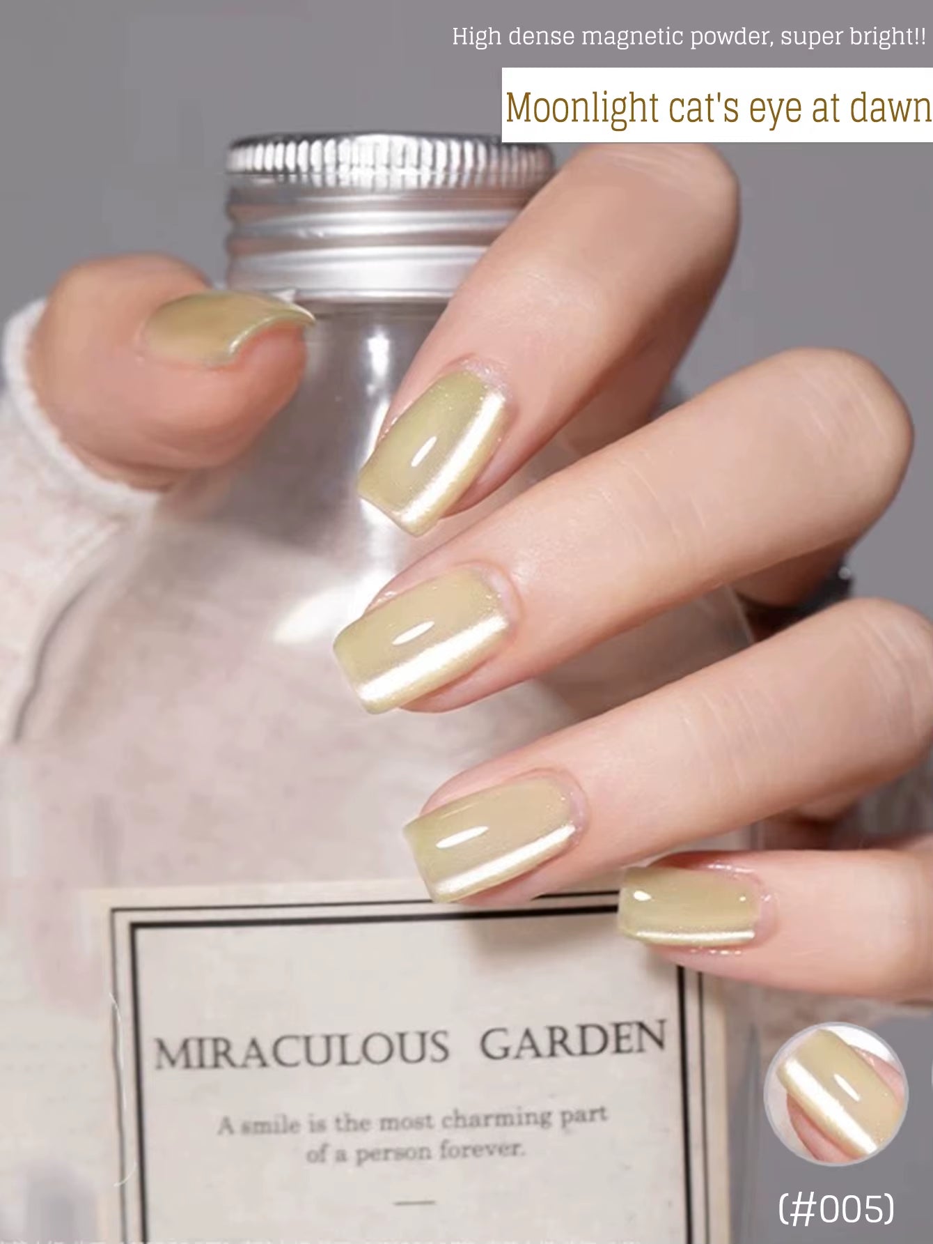 MIANEL 12ML 1-12PCS Flower-Like Satin Cat Eye Gel Nail Polish, Popular Whitening Nail Polish, Suitable for Nails and Toe Nail