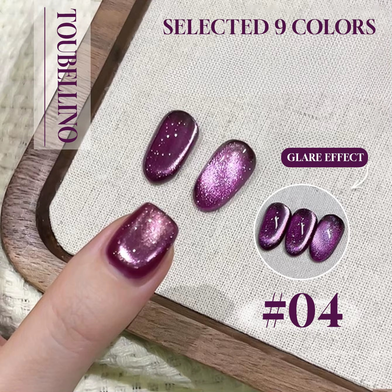 MIANEL 12ML 1-12PCS Flower-Like Satin Cat Eye Gel Nail Polish, Popular Whitening Nail Polish, Suitable for Nails and Toe Nail