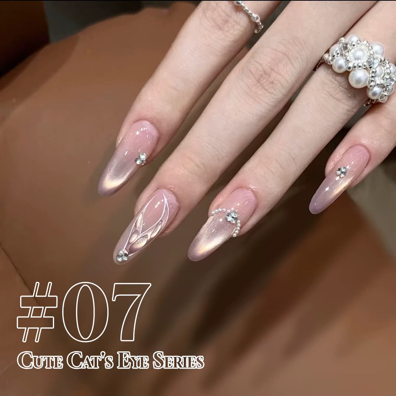 MIANEL 12ML 1-12PCS Flower-Like Satin Cat Eye Gel Nail Polish, Popular Whitening Nail Polish, Suitable for Nails and Toe Nail