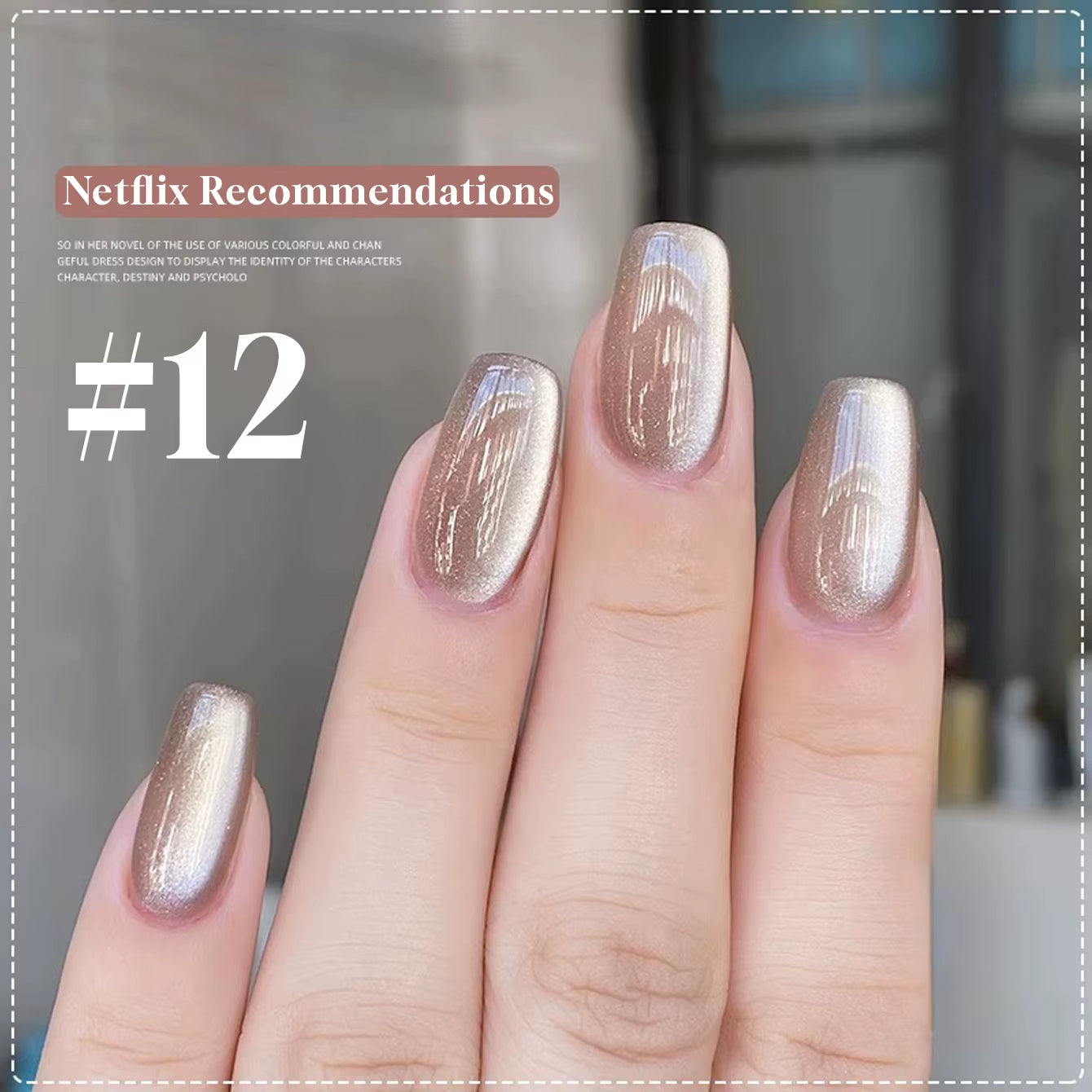 MIANEL 12ML 1-12PCS Flower-Like Satin Cat Eye Gel Nail Polish, Popular Whitening Nail Polish, Suitable for Nails and Toe Nail