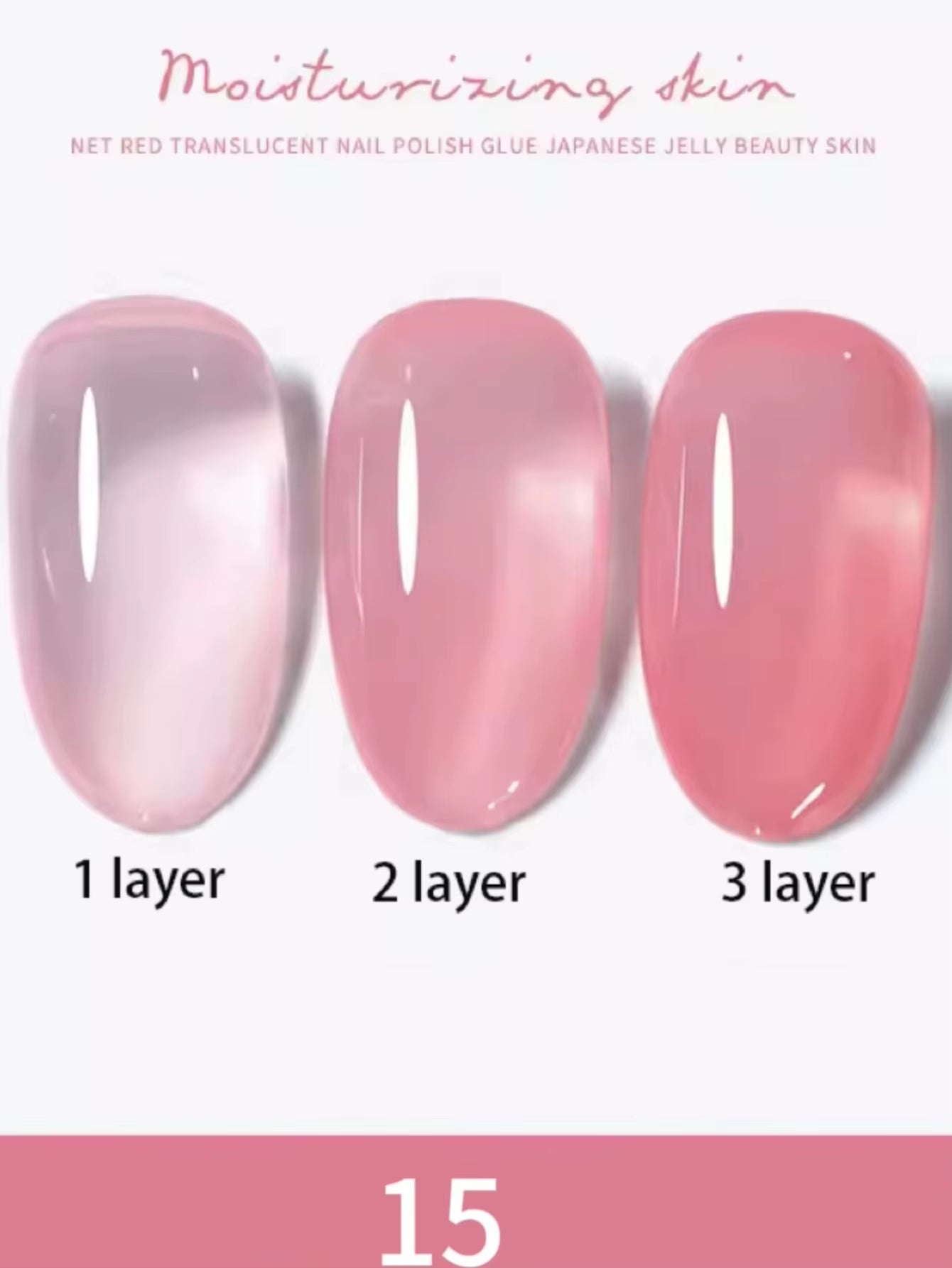 1-30Pcs ZH Spring Summer Popular Jelly Jade Ice Transparent Nude Pink UV Gel Nail Polish All-Match Kit Nail Salon Nail Art