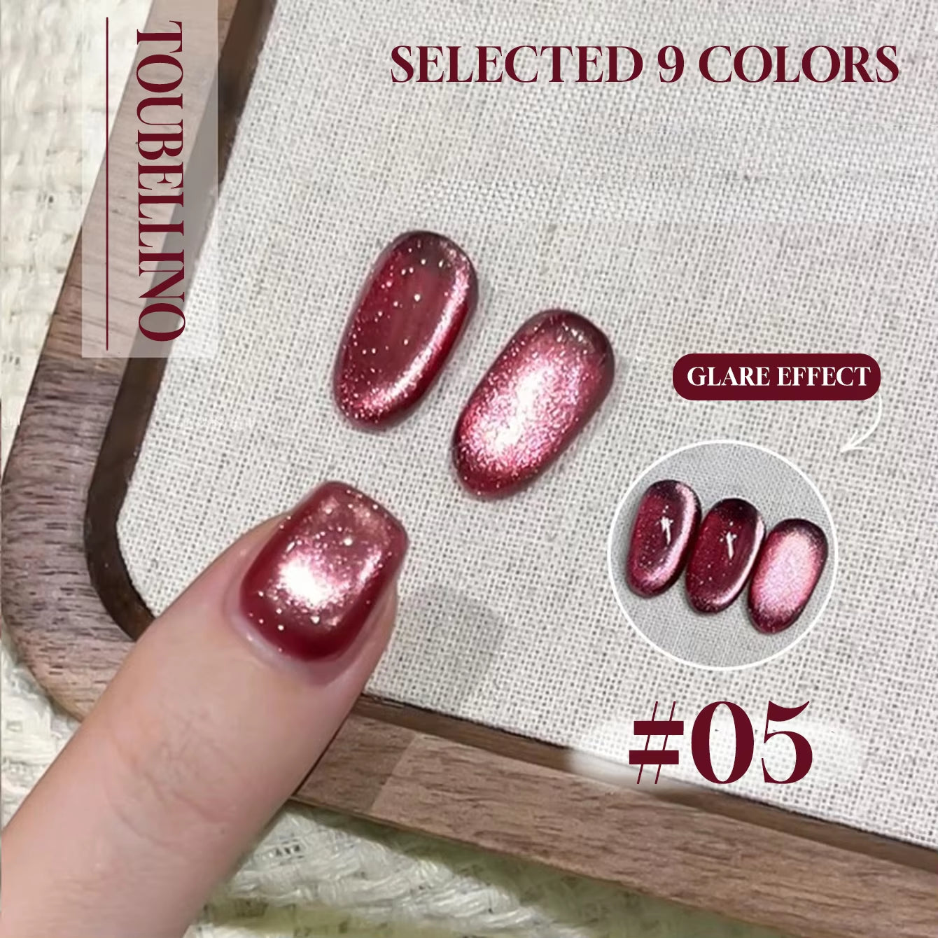 MIANEL 12ML 1-12PCS Flower-Like Satin Cat Eye Gel Nail Polish, Popular Whitening Nail Polish, Suitable for Nails and Toe Nail