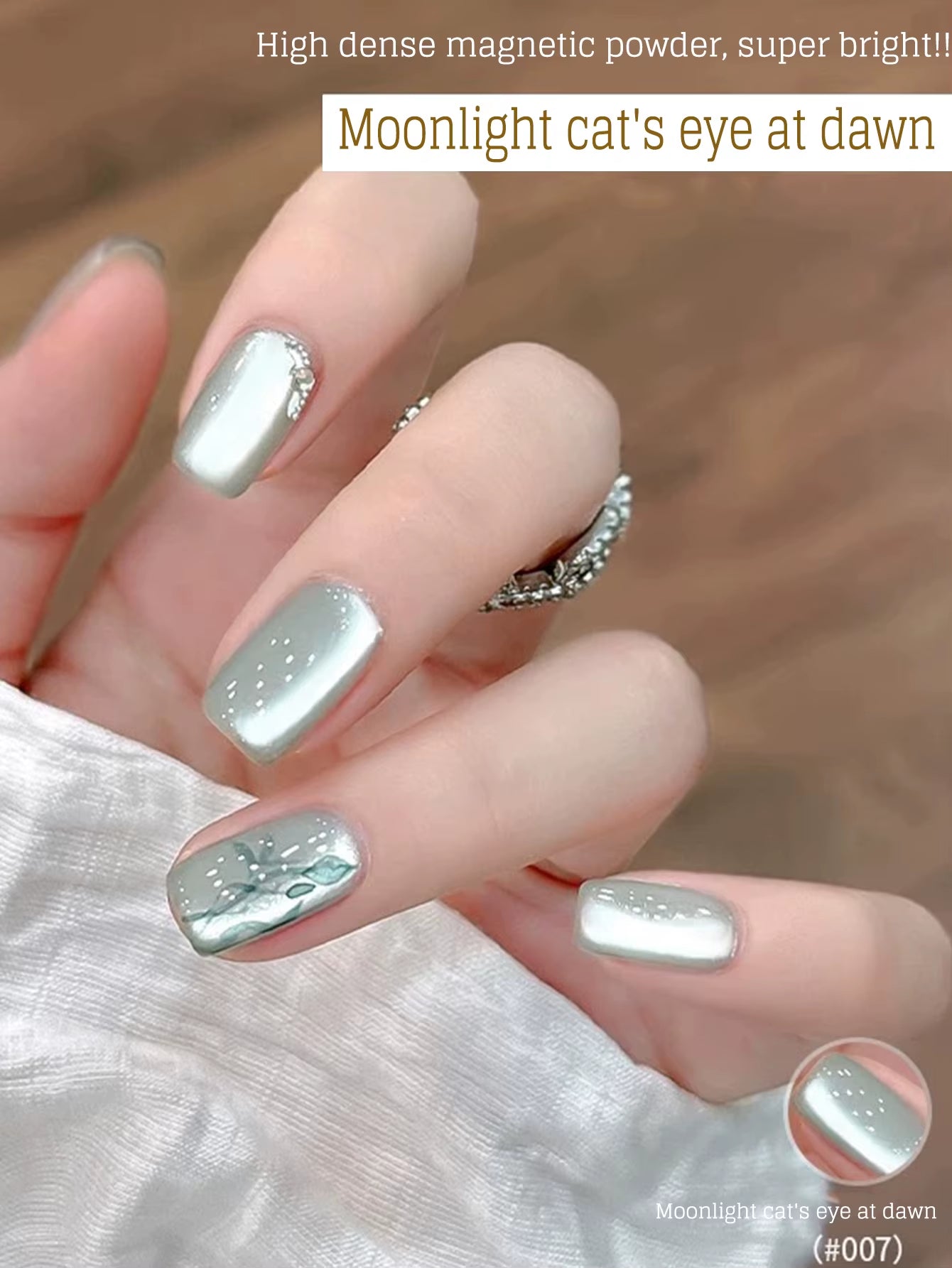 MIANEL 12ML 1-12PCS Flower-Like Satin Cat Eye Gel Nail Polish, Popular Whitening Nail Polish, Suitable for Nails and Toe Nail