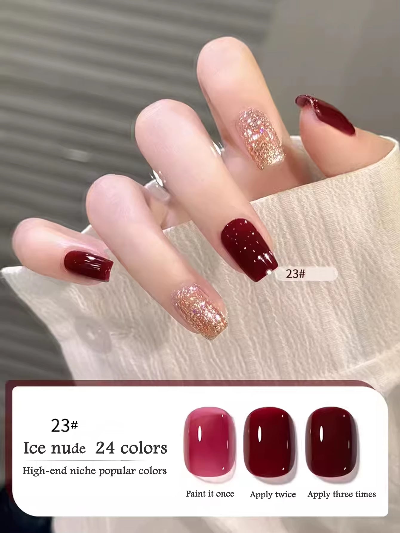 1-30Pcs ZH Spring Summer Popular Jelly Jade Ice Transparent Nude Pink UV Gel Nail Polish All-Match Kit Nail Salon Nail Art