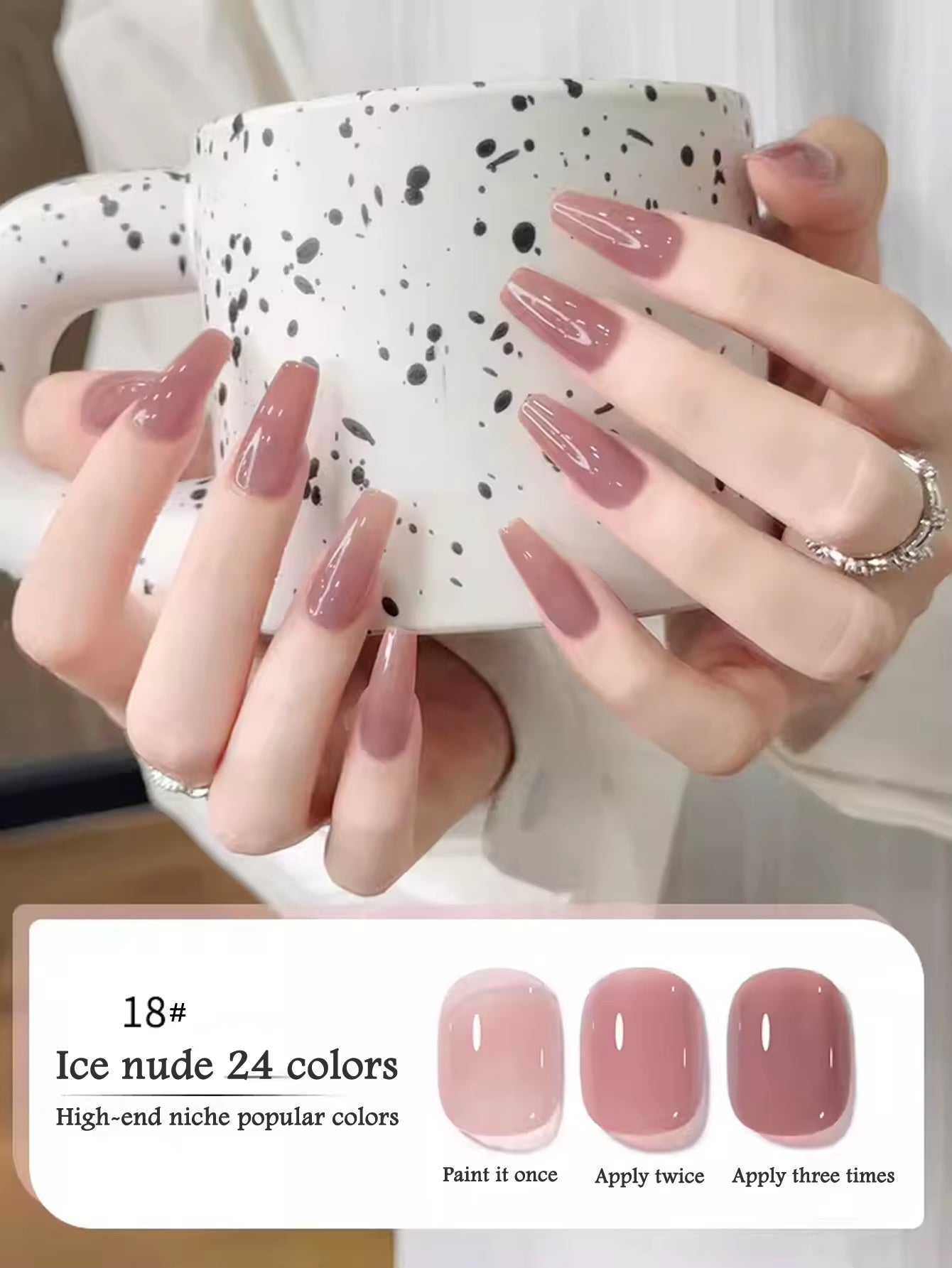 1-30Pcs ZH Spring Summer Popular Jelly Jade Ice Transparent Nude Pink UV Gel Nail Polish All-Match Kit Nail Salon Nail Art