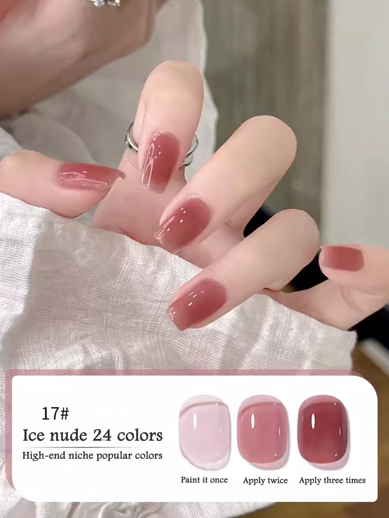 1-30Pcs ZH Spring Summer Popular Jelly Jade Ice Transparent Nude Pink UV Gel Nail Polish All-Match Kit Nail Salon Nail Art