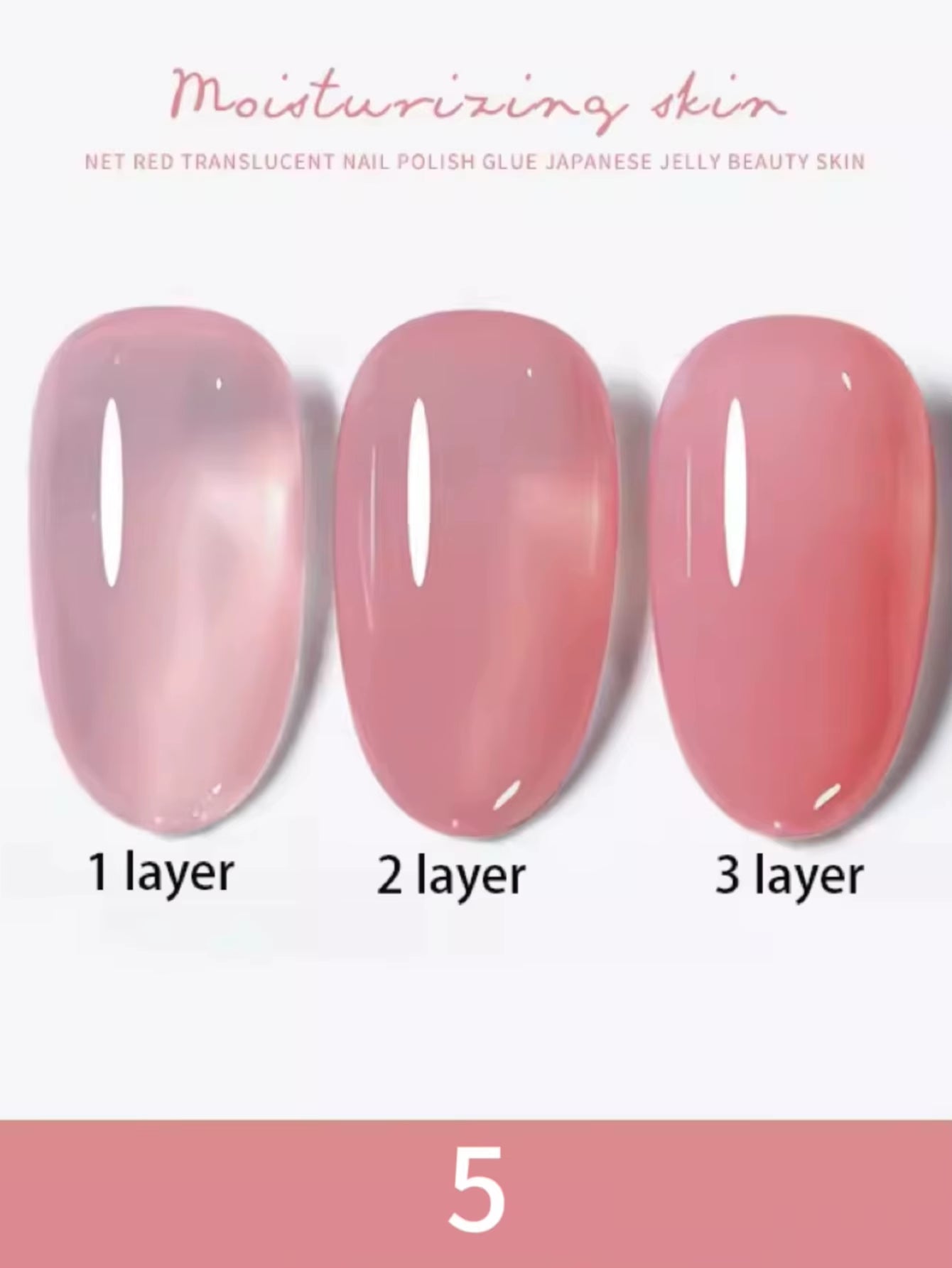 1-30Pcs ZH Spring Summer Popular Jelly Jade Ice Transparent Nude Pink UV Gel Nail Polish All-Match Kit Nail Salon Nail Art