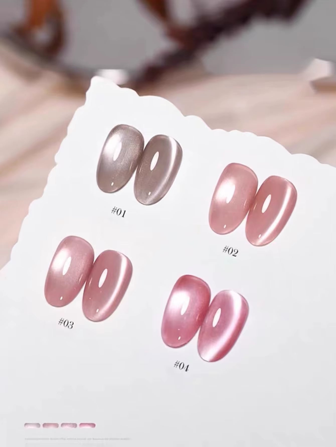 MIANEL 12ML 1-12PCS Flower-Like Satin Cat Eye Gel Nail Polish, Popular Whitening Nail Polish, Suitable for Nails and Toe Nail