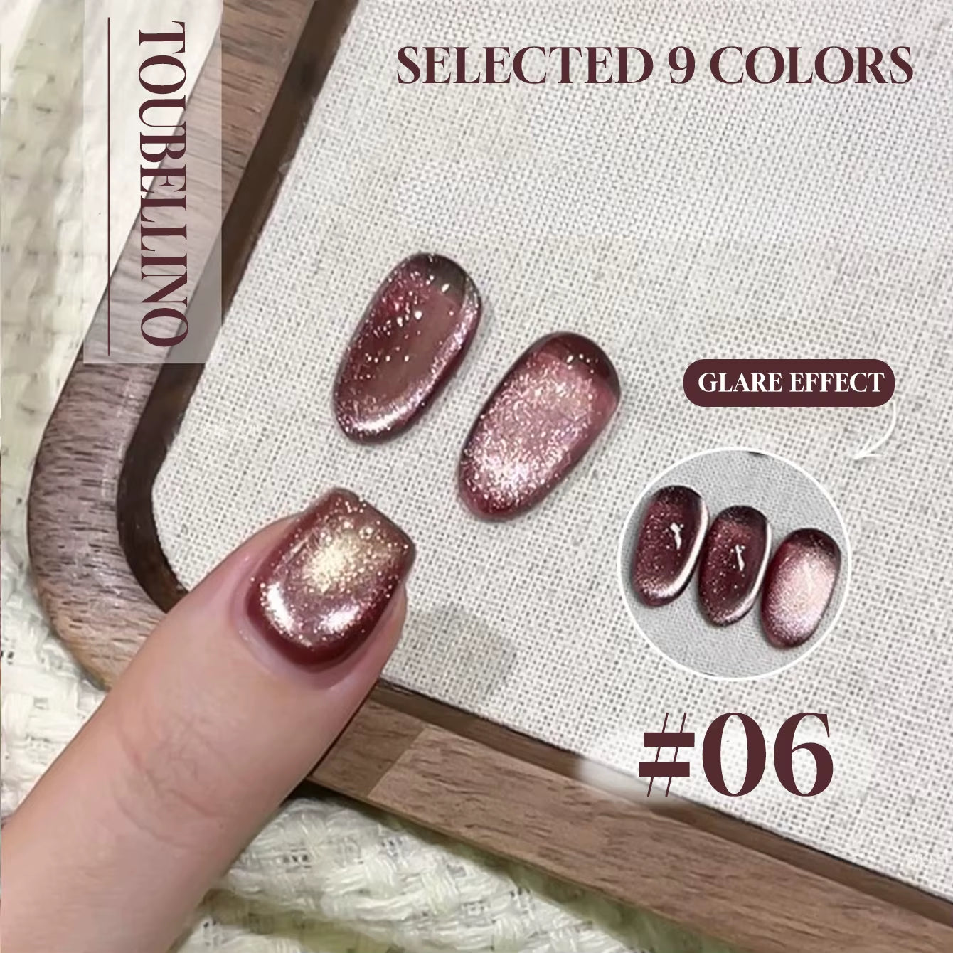 MIANEL 12ML 1-12PCS Flower-Like Satin Cat Eye Gel Nail Polish, Popular Whitening Nail Polish, Suitable for Nails and Toe Nail