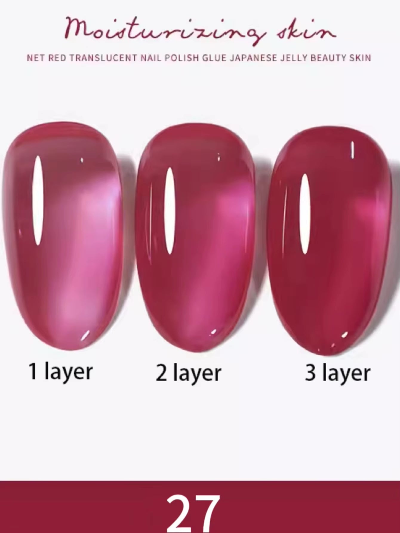 1-30Pcs ZH Spring Summer Popular Jelly Jade Ice Transparent Nude Pink UV Gel Nail Polish All-Match Kit Nail Salon Nail Art